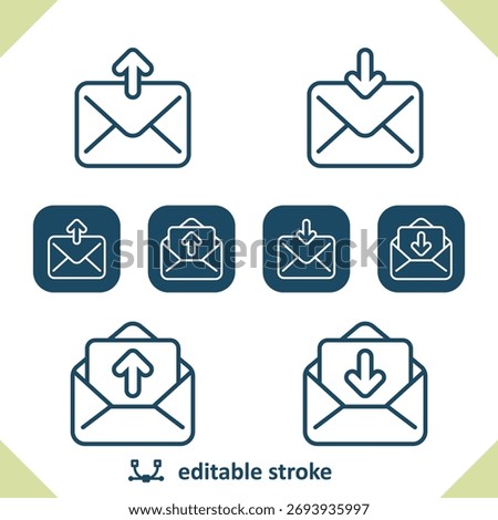 Mail - Email - Envelope Icons. Professional, pixel perfect icons. EPS 10 format.