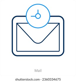 Mail and email icon concept