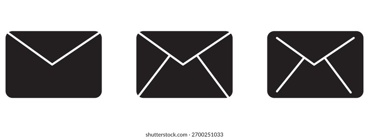 Mail or email icon set. EPS 10 