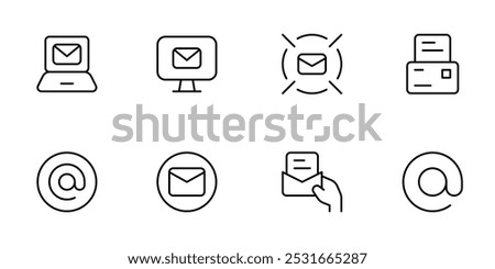Mail and Email icon set. email sign and symbol. E-mail icon. Envelope forward reply icon, Suitable for Web Page, Mobile App, UI, UX design.