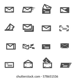 Mail Email Icon Set Vector