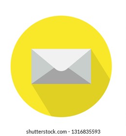 Mail, e-mail icon, symbol on color background. Vector isolated design .