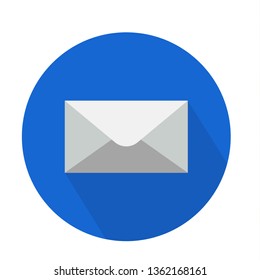 Mail, e-mail icon, symbol on color background. Vector isolated design .