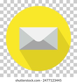 Mail, e-mail icon, symbol on color background. Vector isolated design .