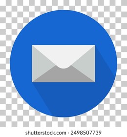 Mail, e-mail icon, symbol on color background. Vector isolated design .