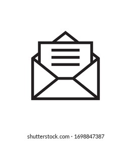 correo, correo electrónico, ilustración vectorial de icono de carta