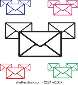 mail email message colorful vector icons 