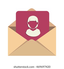 mail email message communication person human to send from vector  illustration isolated