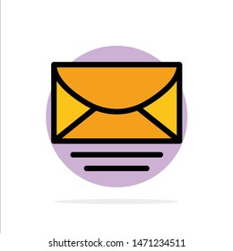 Mail, Email, Message, Global Abstract Circle Background Flat color Icon. Vector Icon Template background