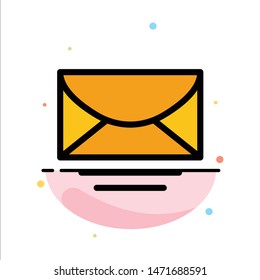 Mail, Email, Message, Global Abstract Flat Color Icon Template