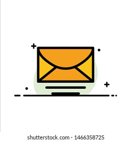 Mail, Email, Message, Global  Business Flat Line Filled Icon Vector Banner Template. Vector Icon Template background