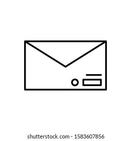 Mail or Email Message Outline Style Minimalist and modern Icon.