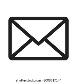 Mail, Email outline icon isolated on white background
