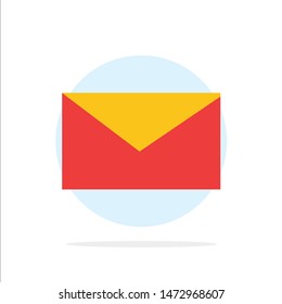 Mail, Email, School Abstract Circle Background Flat color Icon
