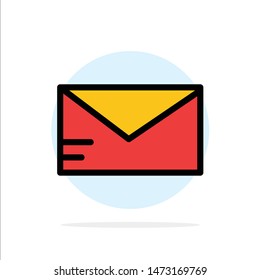 Mail, Email, School Abstract Circle Background Flat color Icon