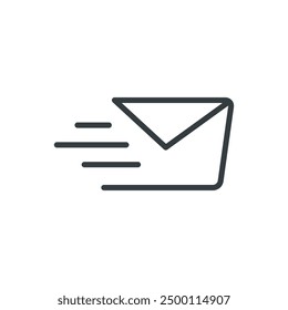 Mail email send message icon, vector illustration