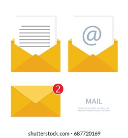 mail e-mail set vector