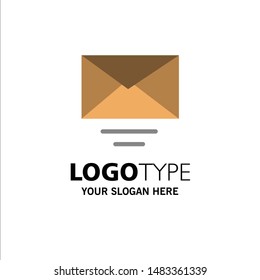 Mail, Email, Text Business Logo Template. Flat Color
