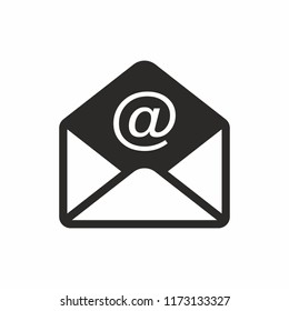 Mail, email vector icon. Open envelope.