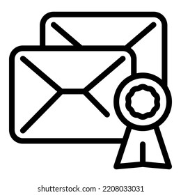 E-Mail-Symbol Symbol Umrandungsvektor. Die Leute machen Geschäfte. Finance Creative