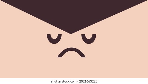 Mail emoji that shows how the sender or receiver is feeling. This emoji shows an indignant face.