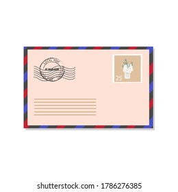 Mail envelope in black and pink colors
