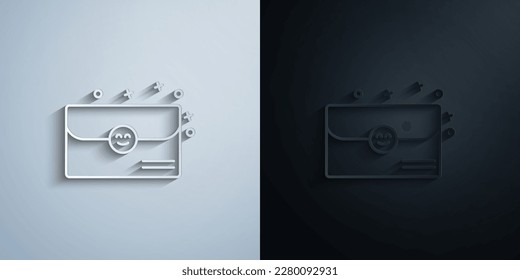 Mail envelope friend paper icon with shadow effect vector illuistration design