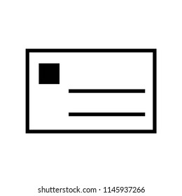 Mail envelope front icon vector icon. Simple element illustration. Mail envelope front symbol design. Can be used for web and mobile.