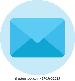 Mail Envelope Icon – Blue Message Symbol Vector