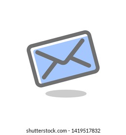 Mail envelope icon. Bright, colored vector illustration on a white background.