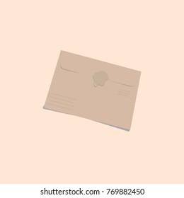 Mail envelope icon. Email send concept vector illustration