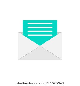 Mail envelope icon in flat style. Email message vector illustration on white isolated background. Mailbox e-mail business concept.