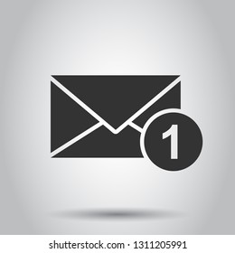 Mail envelope icon in flat style. Email message vector illustration on white background. Mailbox e-mail business concept.