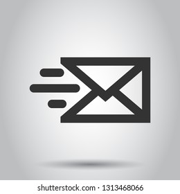 Mail envelope icon in flat style. Email message vector illustration on white background. Mailbox e-mail business concept.