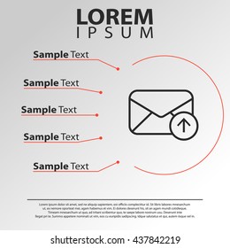 mail envelope icon. mail envelope infographics template