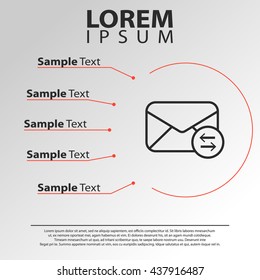 mail envelope icon. mail envelope infographics template