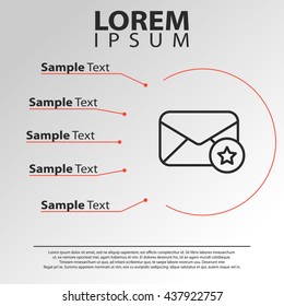 mail envelope icon. mail envelope infographics template