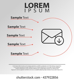 mail envelope icon. mail envelope infographics template