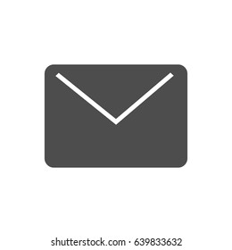 Mail envelope icon isolated on white background, flat style. Creative symbol for your web site design, logo, app, UI. Vector illustration. 