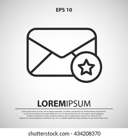 mail envelope icon. mail envelope line icon