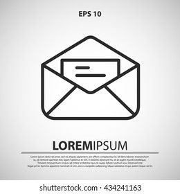 mail envelope icon. mail envelope line icon