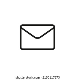 Das Briefumschlagsymbol. Lineares Bild. Einfache flache Vektorgrafik auf weißem Hintergrund.