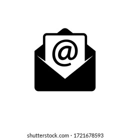 Mail. Envelope icon, logo isolated on white background
