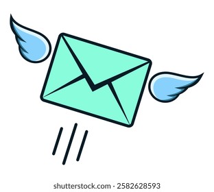 Mail envelope icon mailbox design illustration