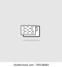 Mail envelope icon. Message letter sign illustration