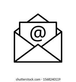 Mail envelope icon. Message symbol. Social communication vector logotype element.