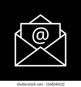 Mail envelope icon. Message symbol. Social communication vector logotype element.