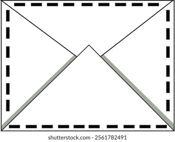 Mail envelope icon. Newsletter web button. Email letter outline vector symbol. Thin flat e-mail on white background. Send mail. Communication, Messaging.