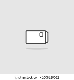 Mail envelope icon. Postal letter sign illustration