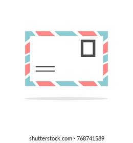 Mail envelope icon. Postal letter sign illustration